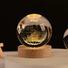 SearchFindOrder Earth / 6cm with base 3D Crystal Planet Night Light