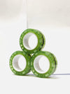 SearchFindOrder Fluorescent Green 3pc Anxiety Relieving Colorful Magnetic Finger Rings