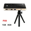 SearchFindOrder Gold P09 1GB8GB / US plug Portable Mini Projector Tripod