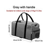 SearchFindOrder Gray with Handle / 42x22x20 CM Portable Car Seat Bed and Carrier for Small Pets