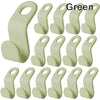 SearchFindOrder Green / 10Pcs 10/5Pcs Closet Space-Saving Hanger Hooks: Wardrobe Organizer Clips