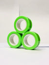 SearchFindOrder Green 3pc Anxiety Relieving Colorful Magnetic Finger Rings