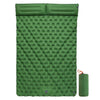 SearchFindOrder Green Double Inflatable Mattress with Built-in Pillow Pump