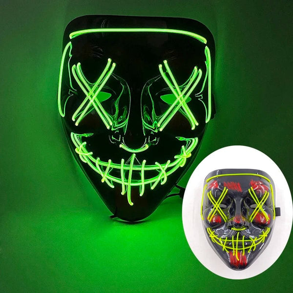 SearchFindOrder Lemon green LED Light-Up Halloween Mask