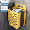 SearchFindOrder Lemon Yellow XL 1 Collapsible Hanging Laundry Basket with Handle Storage Organization Dirty Clothes Basket