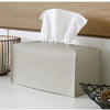 SearchFindOrder Light Gray L Leather Tissue Box Case