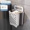 SearchFindOrder Light Grey L 1 Collapsible Hanging Laundry Basket with Handle Storage Organization Dirty Clothes Basket