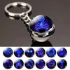 SearchFindOrder Luminous Double-Sided Glass Zodiac Keychain