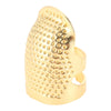 SearchFindOrder M Golden 1pc Adjustable Thimble Retro Armor Finger Protect Needle Ring Golden/Silver/Colorful Metal Sewing Crochet