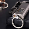 SearchFindOrder Multifunctional Metal Keychain Windproof Jet Blue Flame Lighter with LED