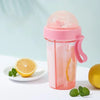 SearchFindOrder Pink / 600ml Double Straw Water Bottle