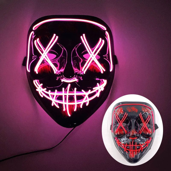 SearchFindOrder Pink LED Light-Up Halloween Mask