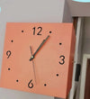 SearchFindOrder pink / No light strip Sculpture Square Timepiece Innovative Dual-Face Minimalist Wall Clock