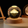 SearchFindOrder Rain / 6cm with base 3D Crystal Planet Night Light