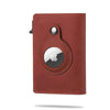 SearchFindOrder Red Brown Airtag Wallet Men