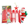 SearchFindOrder Red Ladder Festive Melody Santa Claus Ascender Electric Christmas Ornament for Tree Decore & 2024 New Year Cheer