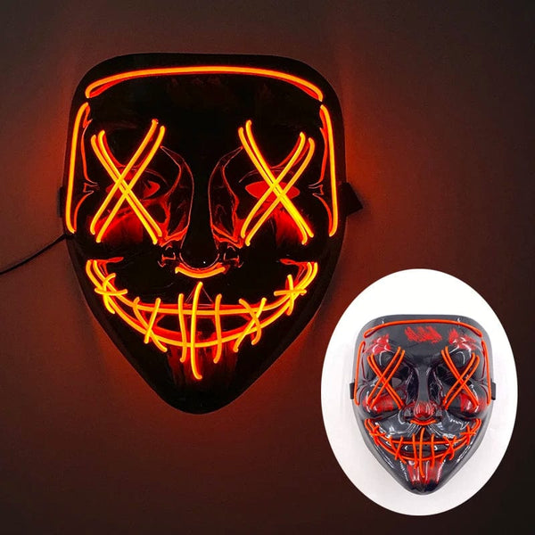 SearchFindOrder Red-Orange LED Light-Up Halloween Mask