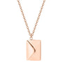 SearchFindOrder Rose gold / CN / 55cm Stainless Steel Love Letter Envelope Pendant Necklace