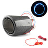 SearchFindOrder Round Edge Blue Carbon Fiber LED Car Exhaust Muffler Pipe Tip