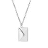 SearchFindOrder silver color / CN / 55cm Stainless Steel Love Letter Envelope Pendant Necklace