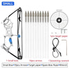 SearchFindOrder Small bow 10 arrows Precision Mini Steel Pulley Bow Compact Archery Set for Indoor and Outdoor Fun