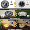 SearchFindOrder Solar Glow Pathway Brilliance 16/20 LED Underground Solar Disk Lights