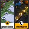 SearchFindOrder Solar Glow Pathway Brilliance 16/20 LED Underground Solar Disk Lights