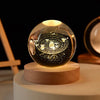 SearchFindOrder Solar system / 6cm with base 3D Crystal Planet Night Light