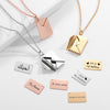 SearchFindOrder Stainless Steel Love Letter Envelope Pendant Necklace