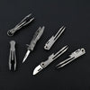 SearchFindOrder Titanium Tweezer Knife Multifunctional Tool for All-Day Use