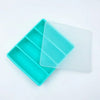 SearchFindOrder Turquois Flexible Silicone Ice Cube Tray with Lid