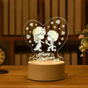 SearchFindOrder USB Warm White / HVGirl Boy 3D Acrylic LED Lamp with Romantic Love Design for Home