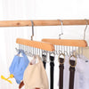 SearchFindOrder Versatile Wood Hanger Organizer Ultimate Storage Solution for Bras, Belts, Beanies, Scarves, and More