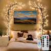 SearchFindOrder Warm White / 4.7Ft 72LEDS Bendable Willow Vine Decorative Night Light, For Bedroom