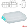 SearchFindOrder White - 12 Grids Moisture-Proof Travel Pill Organizer