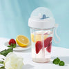 SearchFindOrder White / 600ml Double Straw Water Bottle