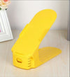 SearchFindOrder yellow-2pcs Double-Deck Closet Shoe Organizer