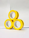 SearchFindOrder Yellow 3pc Anxiety Relieving Colorful Magnetic Finger Rings