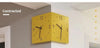 SearchFindOrder yellow / No light strip Sculpture Square Timepiece Innovative Dual-Face Minimalist Wall Clock