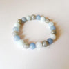 Purple Lily Zen Jewelry & Watches 6 1/2 Aquamarine, Angelite & Labradorite Bracelet