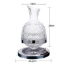 SearchFindOrder 1.5L Crystal Spinning Glass Wine Decanter