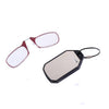 SearchFindOrder +100 / Red Portable Mini Keychain Unisex Reading Glasses