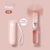 SearchFindOrder 2000mAh Pink Fan F8 3 in 1 Handheld MiniFan with Flash Light and Portable Charger