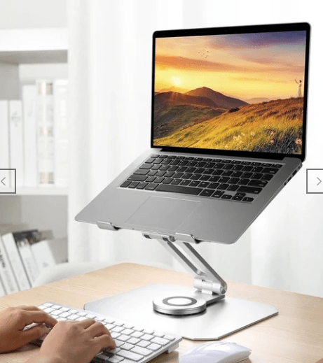 360° Rotating Ergonomic Multi-Angle Height Adjustable Aluminum Laptop ...