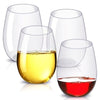 SearchFindOrder 4 Piece SetModel 1 Elegant Stemless Shatterproof Tritan Plastic Wine Cups