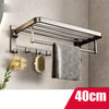 SearchFindOrder 40cm Easy Organizer Bathroom Aluminum Foldable Towel Rack