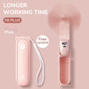 SearchFindOrder 4600mAh Pink Fan F8X Plus 3 in 1 Handheld MiniFan with Flash Light and Portable Charger