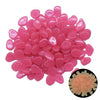 SearchFindOrder 50pcs / Dark rose Glow in the Dark Garden Pebbles