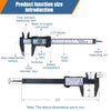 SearchFindOrder 6Inch Electronic Digital Vernier Micrometer Caliper Cuage and Measuring Tool (150/100mm)