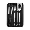 SearchFindOrder 7 Piece Set Stainless Steel BBQ Tool Set